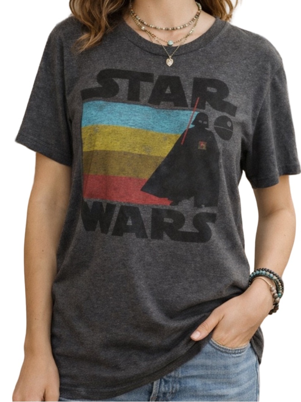 Star Wars Retro Darth Vader Graphic Tee T-Shirt Size Medium